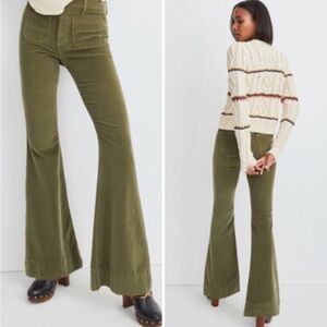 Veronica Beard Sheridan Exaggerated Flare High Rise Corduroy Pants